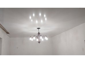 Монтаж потолка для зала 17 м2 с использованием пленки VIPCEILING серии MONLANGE L9001 (3.25)