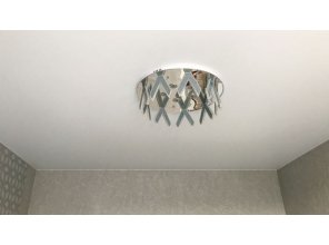 Монтаж потолка в спальне 14 м2 с использованием пленки VIPCEILING серии MONLANGE M9001 (3.50)