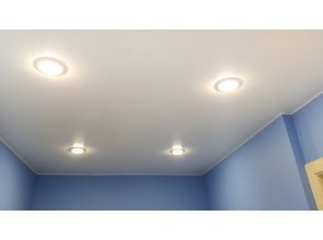 Монтаж потолка в квартире 14 м2 с использованием пленки VIPCEILING серии MONLANGE S9020 (4.90)