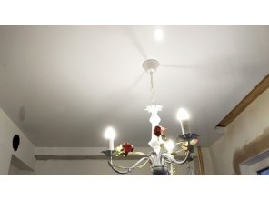 Монтаж потолка на кухне 6 м2 с использованием пленки VIPCEILING серии MONLANGE L9001 (2.60)