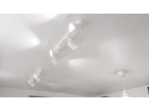 Монтаж потолка на кухне 11 м2 с использованием пленки VIPCEILING серии MONLANGE M9001 (3.25)