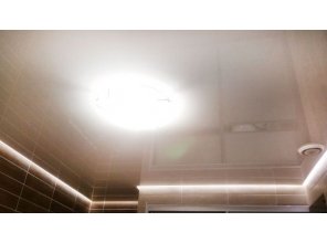 Монтаж потолка в ванной 6 м2 с использованием пленки VIPCEILING серии MONLANGE L9001 (3.50)