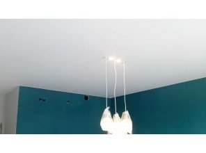 Монтаж потолка на кухне 13 м2 с использованием пленки VIPCEILING серии MONLANGE M9001 (3.25)