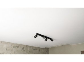 Монтаж потолка в спальне 10 м2 с использованием пленки VIPCEILING серии MONLANGE M9001 (3.25)