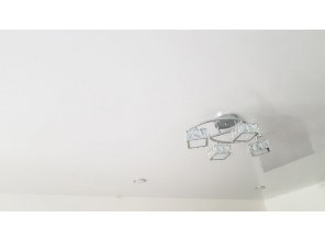 Монтаж потолка для зала 15 м2 с использованием пленки VIPCEILING серии MONLANGE L9001 (3.50)