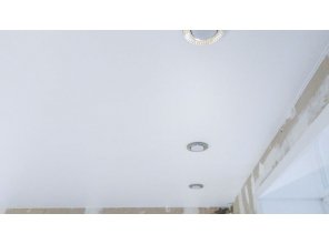 Монтаж потолка для зала 19 м2 с использованием пленки VIPCEILING серии MONLANGE S9020 (3.50)