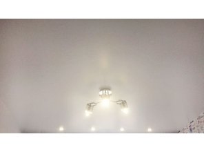 Бесшовный сатиновый натяжной потолок в детскую 15,8 м2