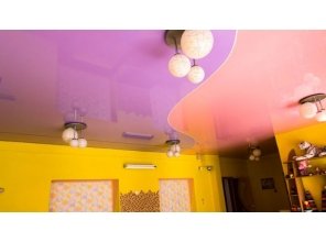 Криволинейный натяжной потолок в офис 59,9 м2
