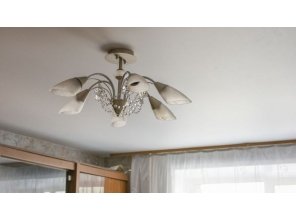 Бесшовный матовый натяжной потолок в спальню 9,8 м2