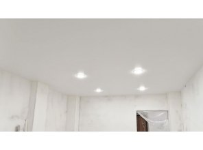 Монтаж потолка в спальне 19 м2 с использованием пленки VIPCEILING серии MONLANGE M9001 (3.50)