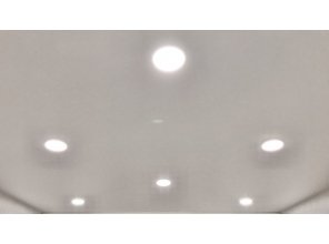 Монтаж потолка для зала 17 м2 с использованием пленки VIPCEILING серии MONLANGE M9001 (3.50)