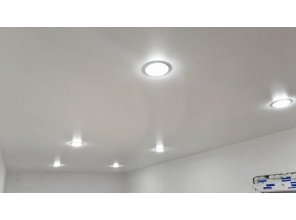 Монтаж потолка в спальне 12 м2 с использованием пленки VIPCEILING серии MONLANGE M9001 (2.60)